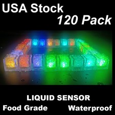Waterproof Light Up Led Ice Cubes for Party Drinks Glowing Flashing Ice Cube 120