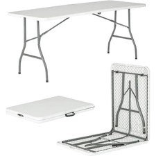 6ft Foldable Trestle Table Outdoor Camping Picnic Party BBQ Garden Stall Table