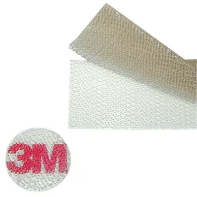 3M Sj4570 Reclosable Fastener, Disc, Acrylic Adhesive, 1/2 In, Clear, 1440 Pk