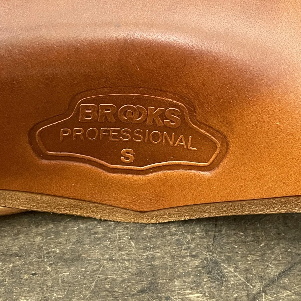 Sillín de cuero Brooks Professional S de colección pre-suavizado NOS t cobre Foto 3 de 4
