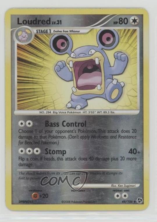 Loudred Reverse Foil Pokémon Diamond & Pearl Great Encounters #44 2008