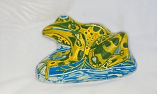 1960s Vintage Lithographed 3D Tin Frog Toy Piece