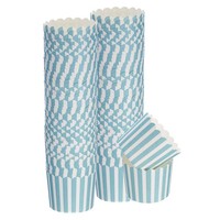 100Pcs PapierbackföRmchen 6Oz Cupcake Muffins Liner Wrapper Nadelstreifen Blau