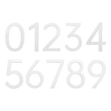 10Pcs 2" House Numbers 0-9, Acrylic Adhesive Mailbox Stickers, Glossy White
