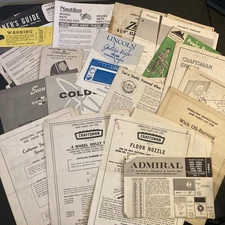 Craftsman Sears Operator Manuals Mostly Tools Lot of 20 Vtg Hardware TV Paint