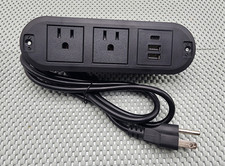 Furniture Power Distribution Model QN-4710 Black, 2 Outlet, 2 USB A, 1 USB C