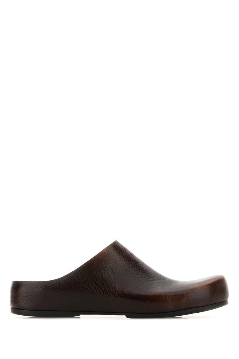 kyu MIU MIU ブラウンレザー ミュール サボサンダル MIU MIU Palisander Leather Slippers New & Authentic | eBay