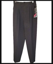 Vintage Briggs Charcoal Gray Dress Slacks Size 10 Short Washable Stretch