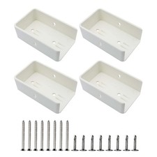 Aiwaiufu 2&Prime; x 3.5&Prime; Vinyl Fence Brackets, Slotted Handrail 2" x 3.5", White