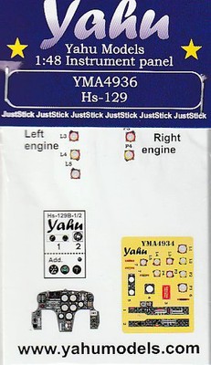 Yahu 1/48 German Hs129 Instrument Panel for Takom YMA4936