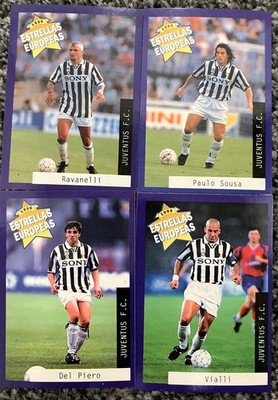 Panini Estrellas Europeas 1996 Complete Set Juventus x 4 Del Piero Vialli