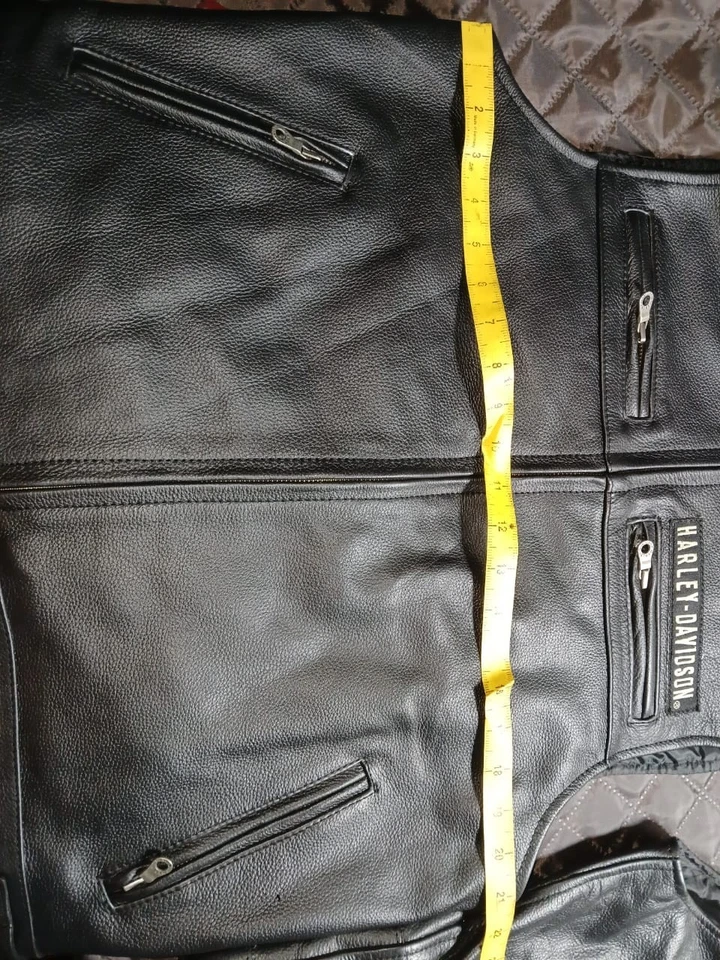 Harley Davidson Men's Passing Link Leather Vest - Image 3 of 4