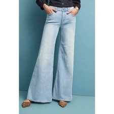 Anthropologie Pilcro High Rise Wide Leg Jeans Light Wash 27