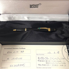 Montblanc Boheme Ballpoint Pen Verde Green Stone Black & Gold Boxed