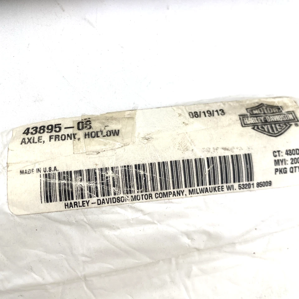 Оригинальный полый стержень передней оси Harley 43895-08 08-13 Sportster 883 1200 72 48 - Изображение 2 из 4