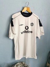 Manchester United 2000/2001 Away Shirt Umbro Vodafone Vintage Football Jersey XL