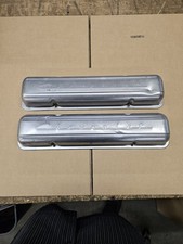 1955-1958 Corvette Tri-five Bel-air Sbc 283 327 Valve Covers Chevrolet Script