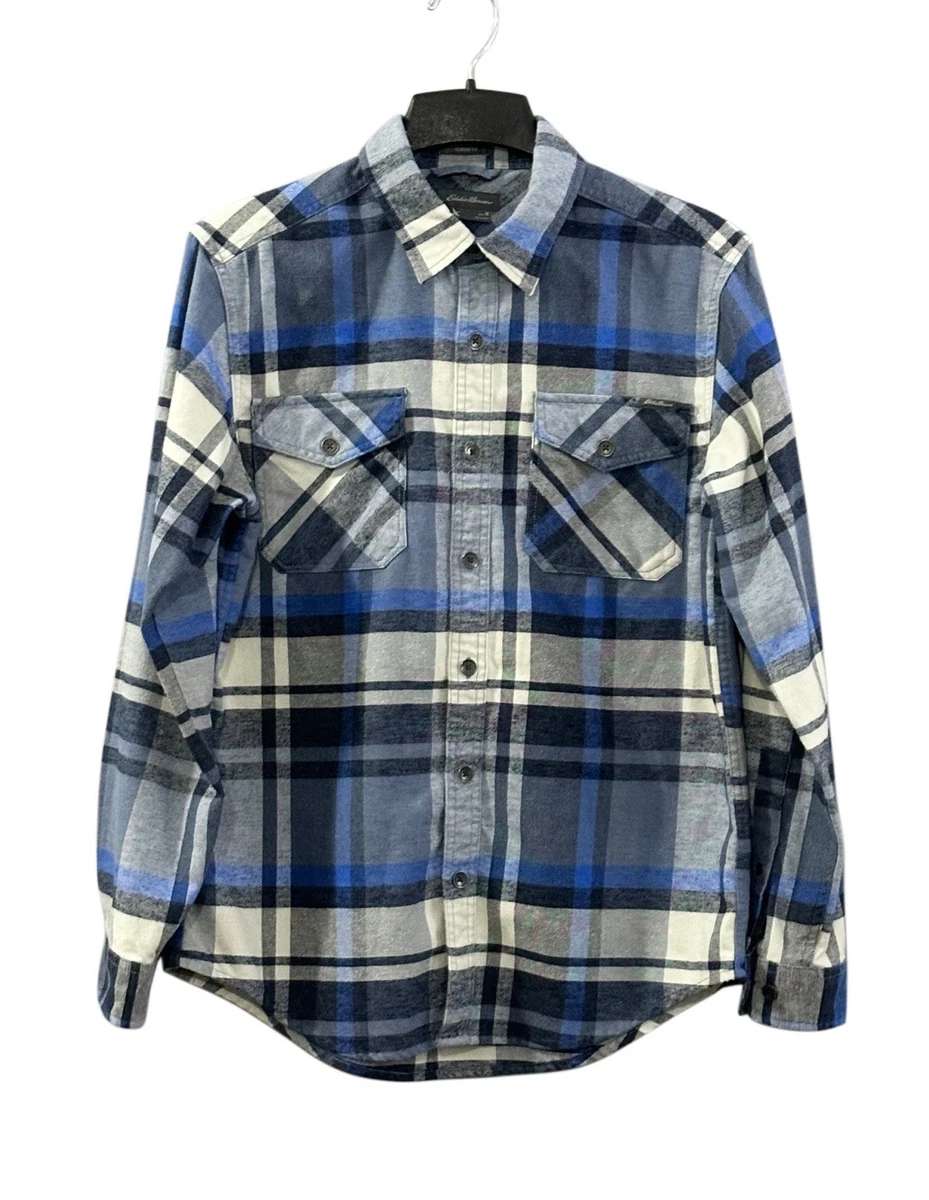 トップス 1990's Eddie Bauer L/S shirt check blue Eddie Bauer Blue Shirts for Men for sale | eBay