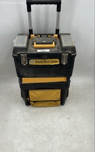Zag Yellow Black Mobile Work Center Cart Tool Box With Handle And Wheels