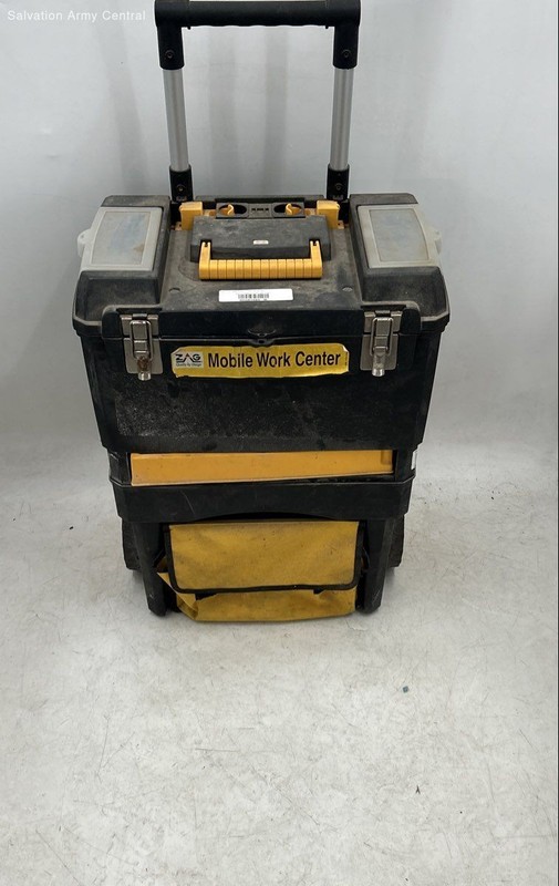 Zag Yellow Black Mobile Work Center Cart Tool Box With Handle And Wheels