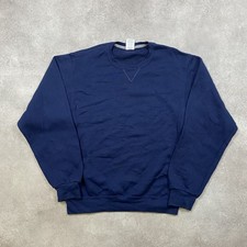 Russell Athletic Sweatshirt Mens Small Crewneck Pullover Jumper, Navy