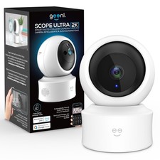 Geeni Scope Ultra 2K Smart 355  Pan  Tilt Auto-Follow Indoor Security Camera