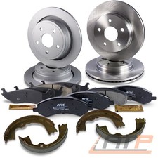 BREMSSCHEIBEN + BREMSBELÄGE + BREMSBACKEN VORNE + HINTEN FÜR DODGE RAM 1500