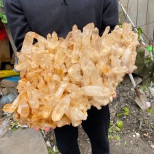 Grappolo di quarzo cristallo bianco trasparente naturale 30 libbre esemplare di guarigione grezzo