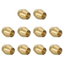 10pack 1/8" ID Tube Sleeve Ferrules Brass Compression Fitting Assortment Kit