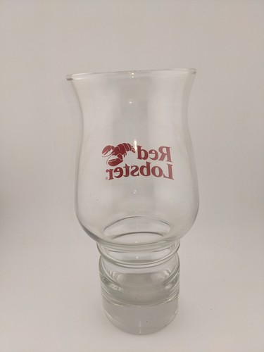 Vintage RED LOBSTER Restaurant 6¾" Lobster Tail Hurricane Glass by Libbey - Picture 2 of 4