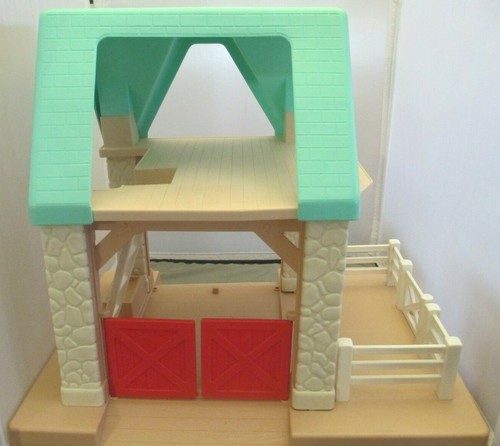 Little Tikes Stable Barn Green Roof Fence Stairs Ladder Ebay