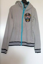 CLVII SWEAT / GILET ZIPPÉ POUR HOMME EN COTON TAILLE M  GRIS MEXICAN SKULL