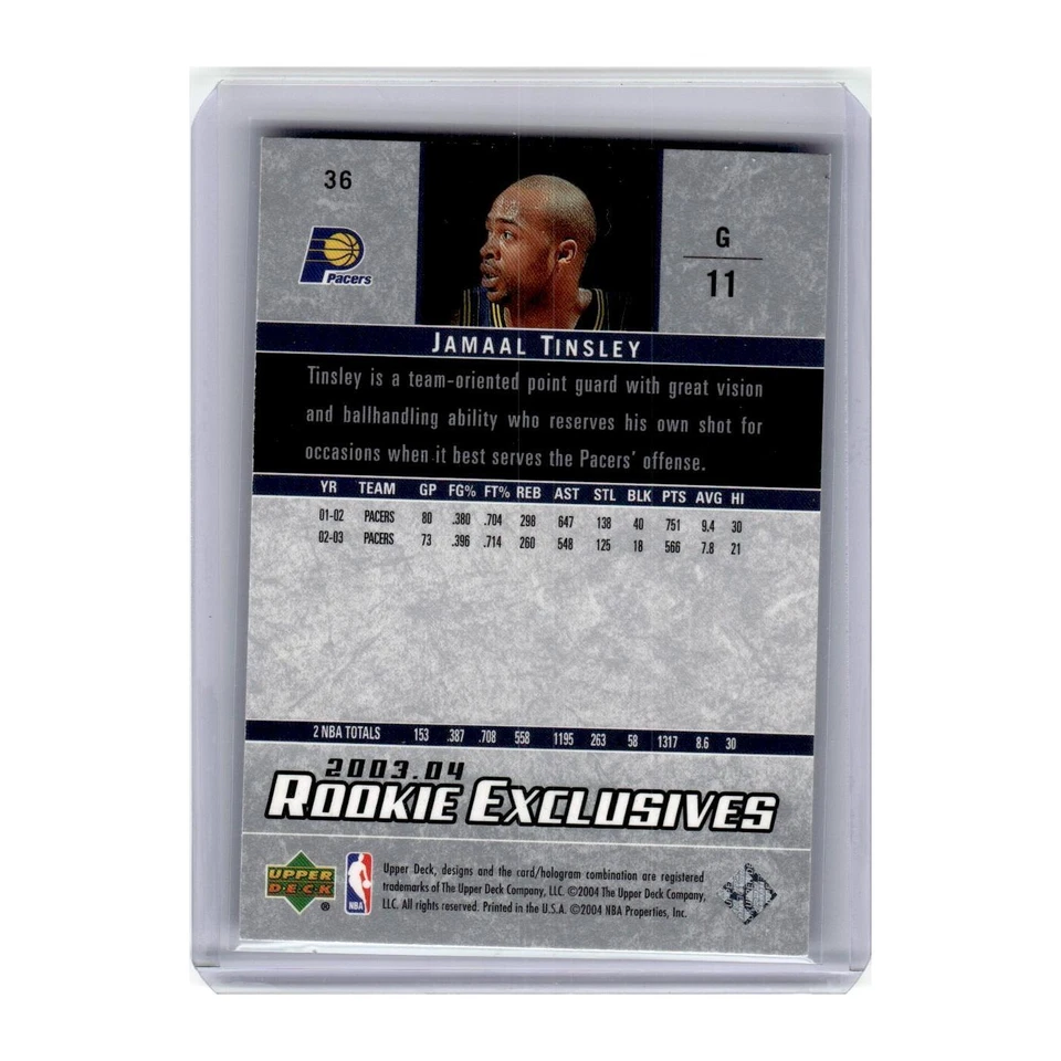 2003 Upper Deck Jamaal Tinsley Pacers #36 - Image 2 of 3