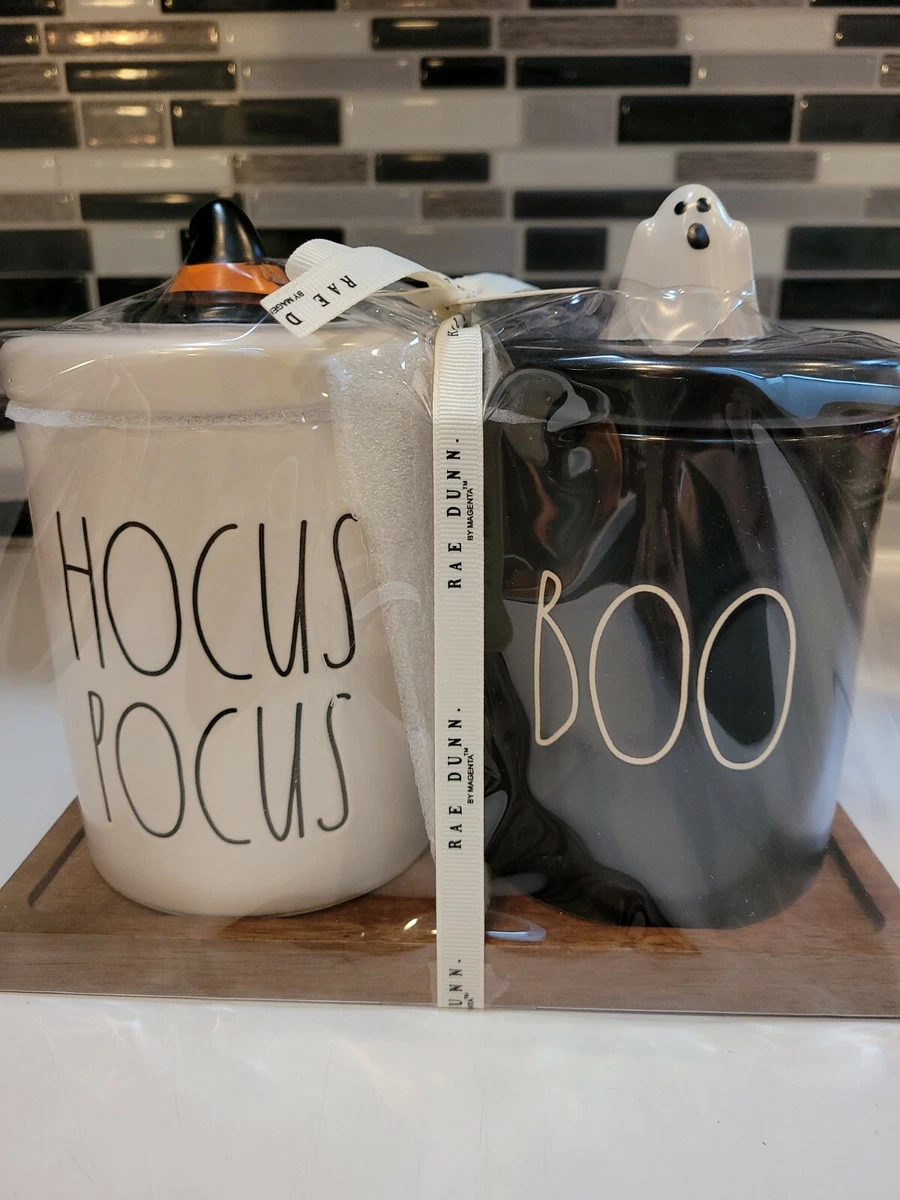 Rae Dunn Hocus Pocus and Boo Canister Set Kitchen & dining