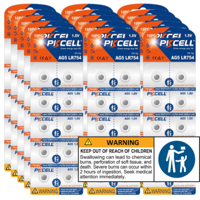 Lot AG5 393A LR48 LR754 SR48 309 1.5V Button Cell Coin Alkaline Batteries