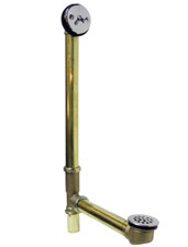 New 98CP Trip Lever Bath Drain w/ Chrome Trim, 1-1/2 Brass Tubes