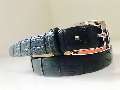 NEW GENUINE CROCODILE BELT BROWN & BLACK S M L XL 1'' WIDTH 32 34 36 38 40