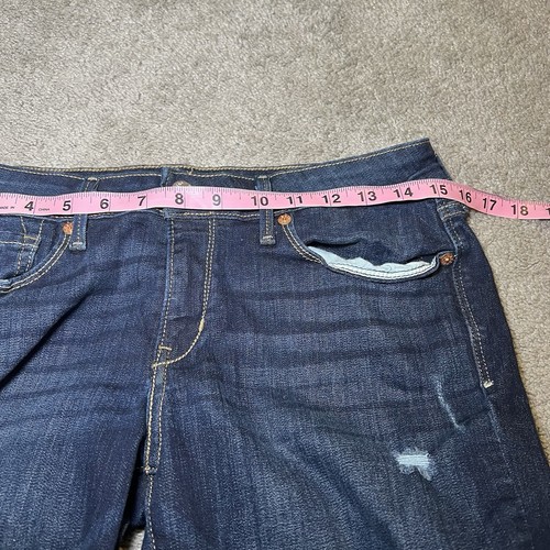 Denizen Levi’s Womens Straight Fit Jeans Blue Size 9 Distressed Low-Rise Pant - Picture 7 of 9