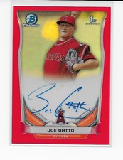 Joe Gatto 2014 Bowman Chrome Draft 1st RC Auto Red Refractors #/5 BCA-JGA Angels