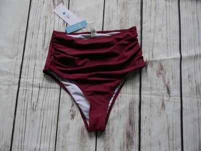 burgundy swim bottoms