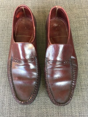 Florsheim Men's 10.5 EEE Royal Imperial Burgundy Leather Slip on
