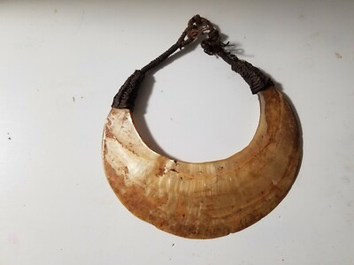 Rare Sepik River Style of Kina Shell Pectoral, Papua New Guinea, 1980s ...