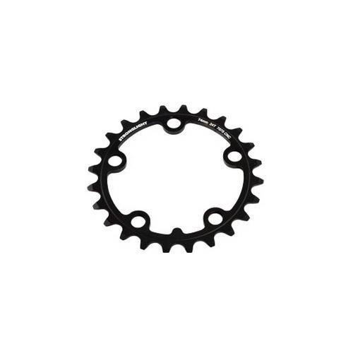 Plateau route entraxe 74 alu 7075 noir 24 dents Spécialités TA triple