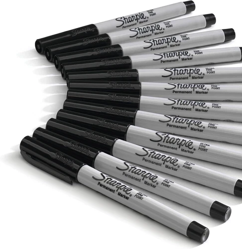 SHARPIE Permanent Markers Ultra Fine Point Black 12 Count 37001 NEW IN BOX BEST$