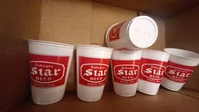 Dubuque Star Beer SOLO Drinking Cups Iowa Brewery 1970s Vintage NEW Lot x 6 NOS