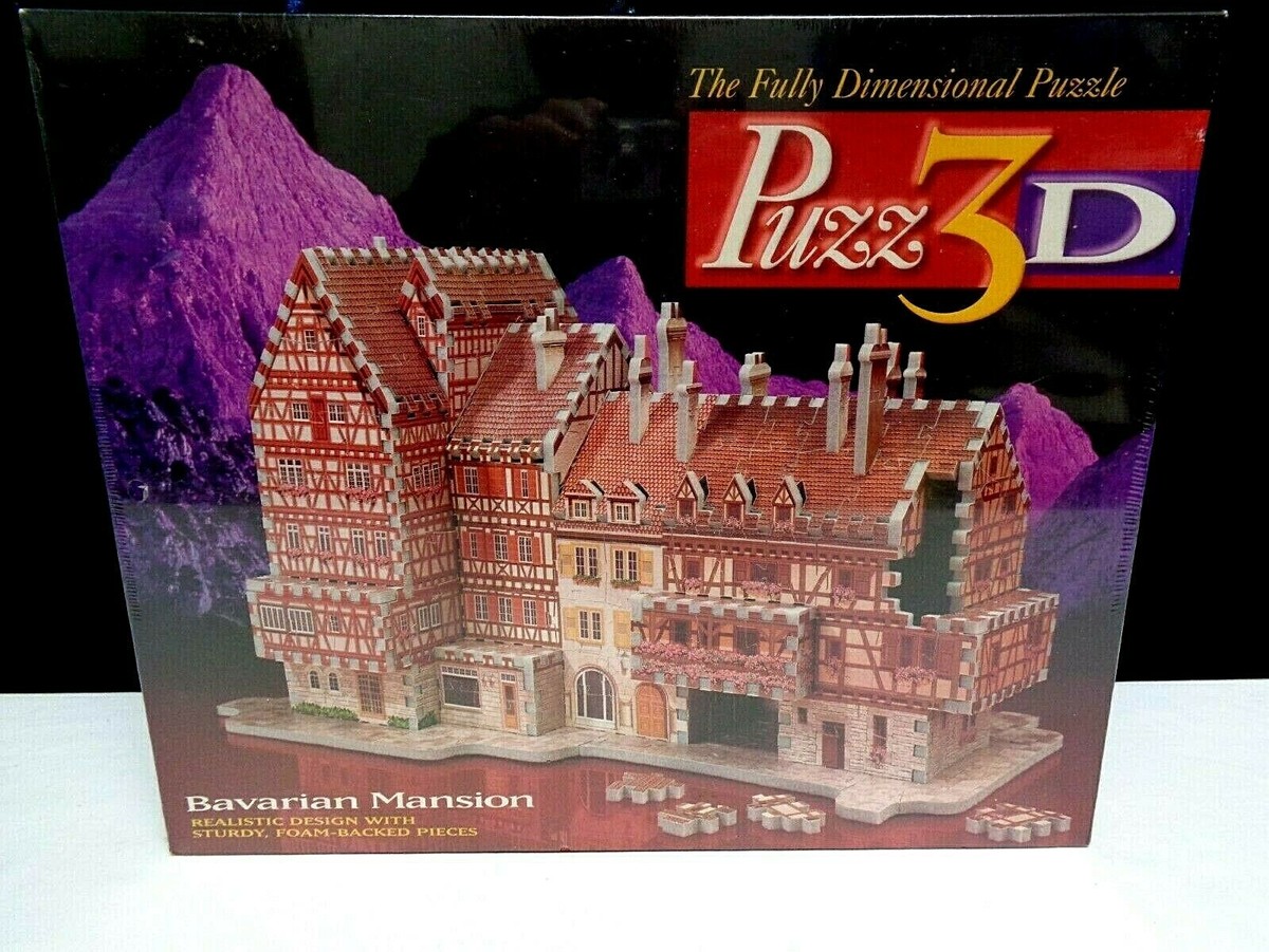 Puzz3D Milton Bradley 418 Piece Puzzle BAVARIAN MANSION 1994 4464
