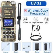 BAOFENG UV-25 10W WALKIE TALKIE LONG RANGE TRI-POWER TWO WAY RADIOS 48CM ANTENNA
