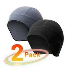 Outdoor Cycling Warm Hat Fleece Ear Cover Hat Cold Proof Inner Lining Hat 2 Pack