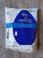 Leggs L'eggs Sheer Energy Control Top Pantyhose Size A Off White Sheer Toe 6pair