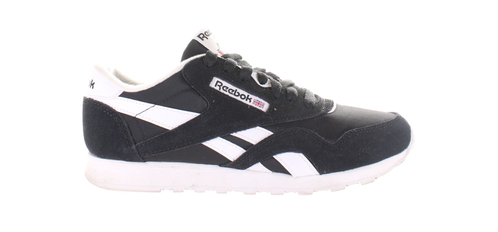 Reebok Womens Classic Nylon Black Sneakers Size 6.5 Style 7773991